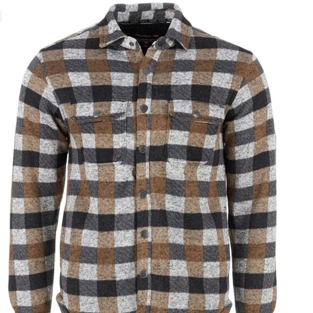 Canada Weather Gear Brand Sherpa Lined Men's Flannel Sz L NWT